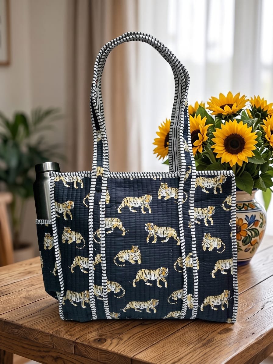Cotton Printed Quilted Bag 16*16