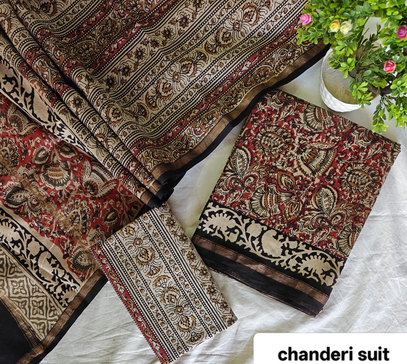Chanderi Printed Suit Set