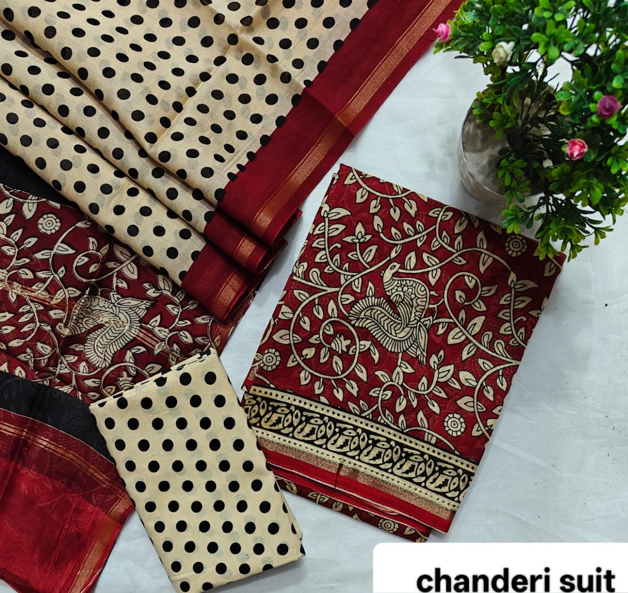 Chanderi Printed Suit Set