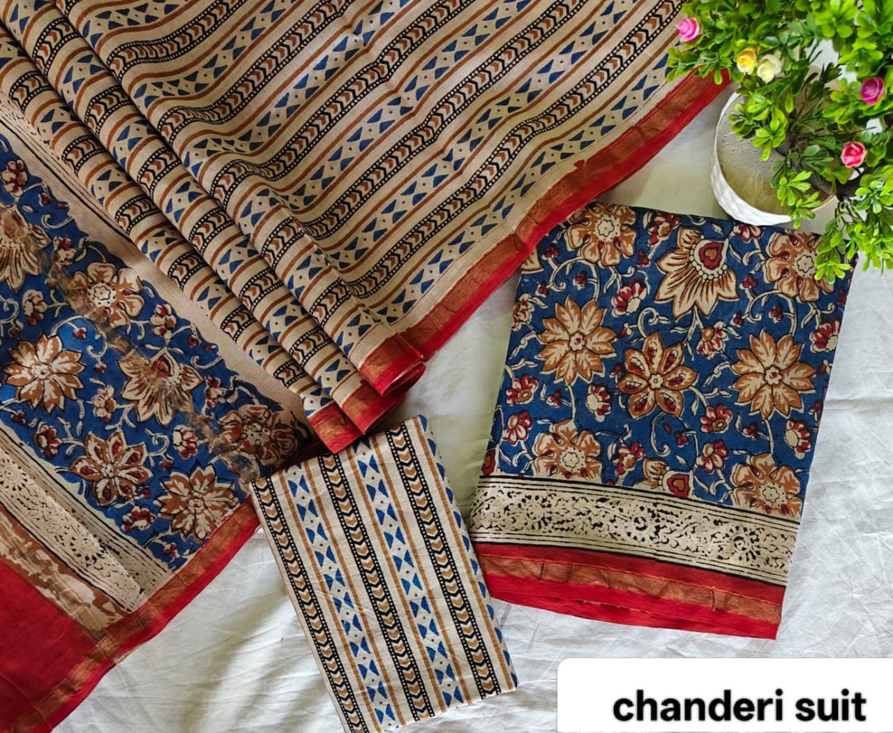 Chanderi Printed Suit Set