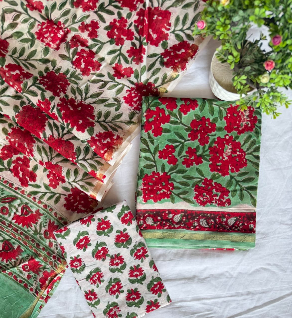 Chanderi Printed Suit Set