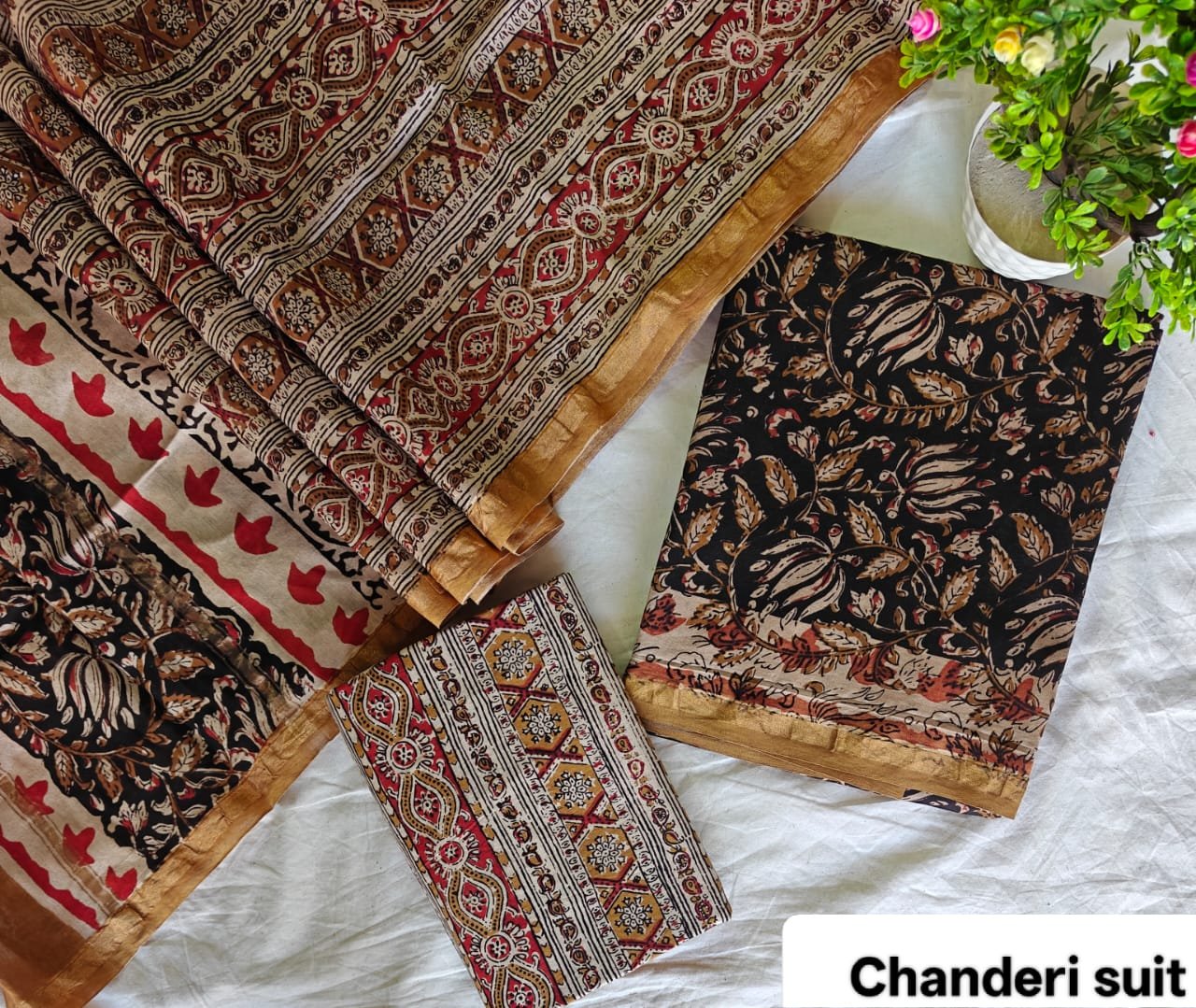 Chanderi Printed Suit Set