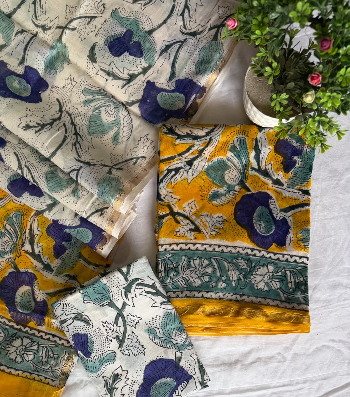 Chanderi Printed Suit Set