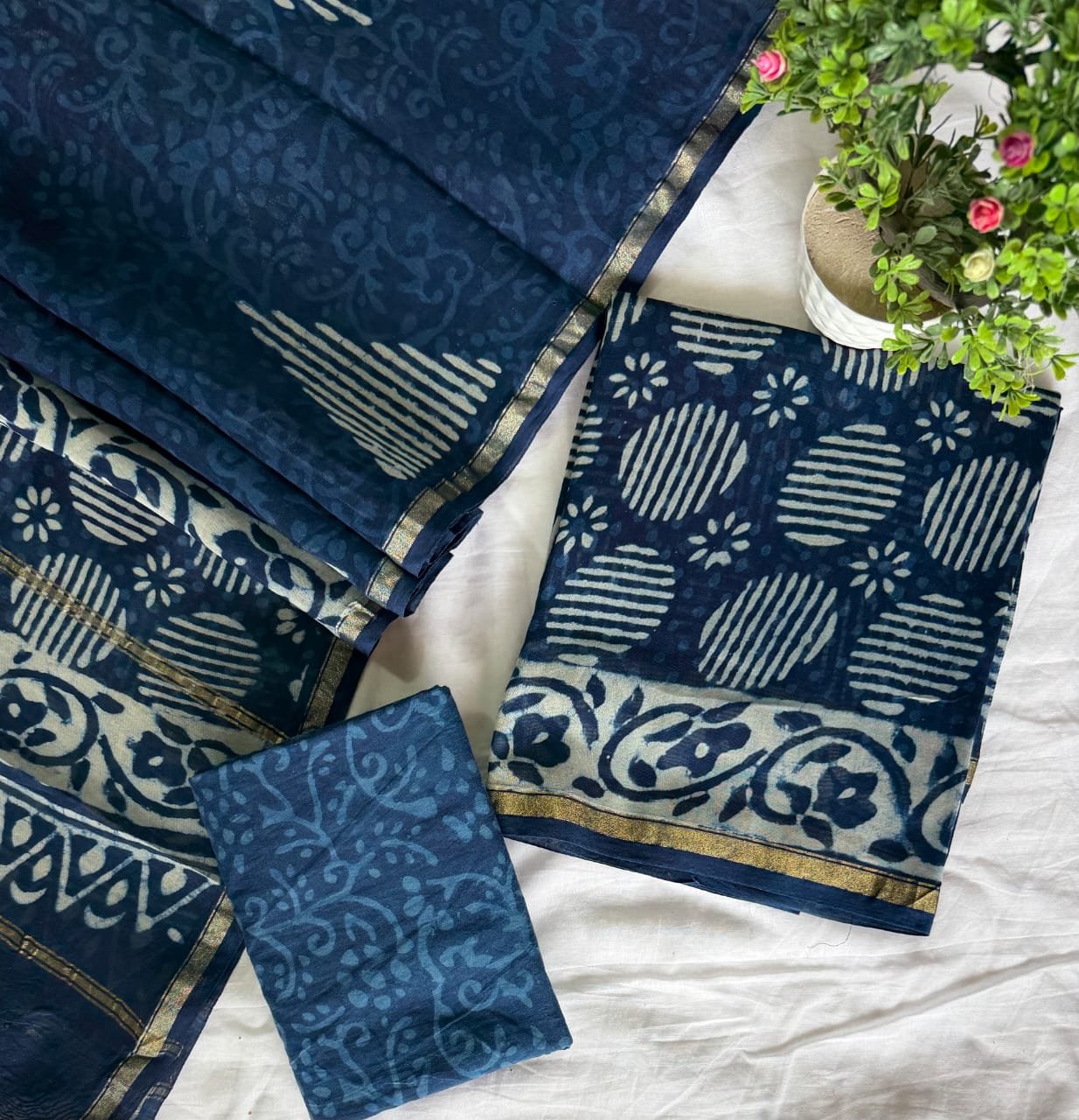 Chanderi Printed Suit Set