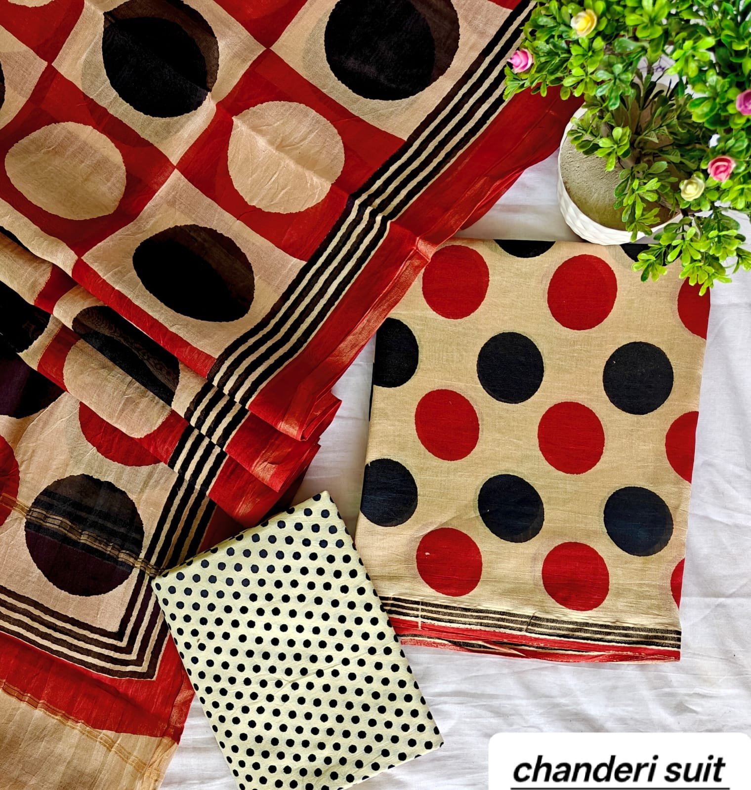 Chanderi Printed Suit Set