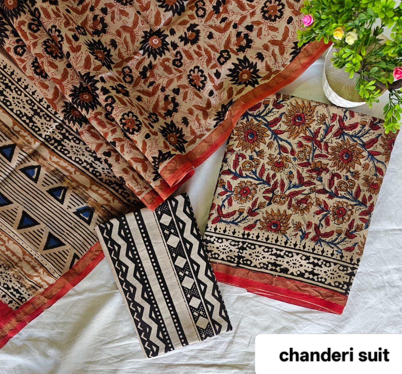 Chanderi Printed Suit Set