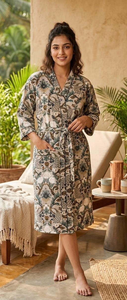 Cotton Printed Bathrob