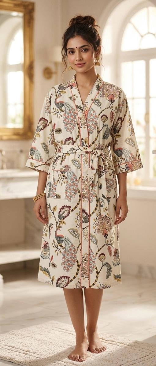 Cotton Printed Bathrob