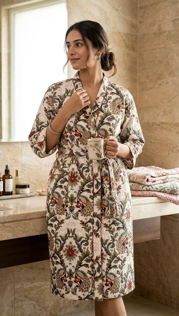 Cotton Printed Bathrob