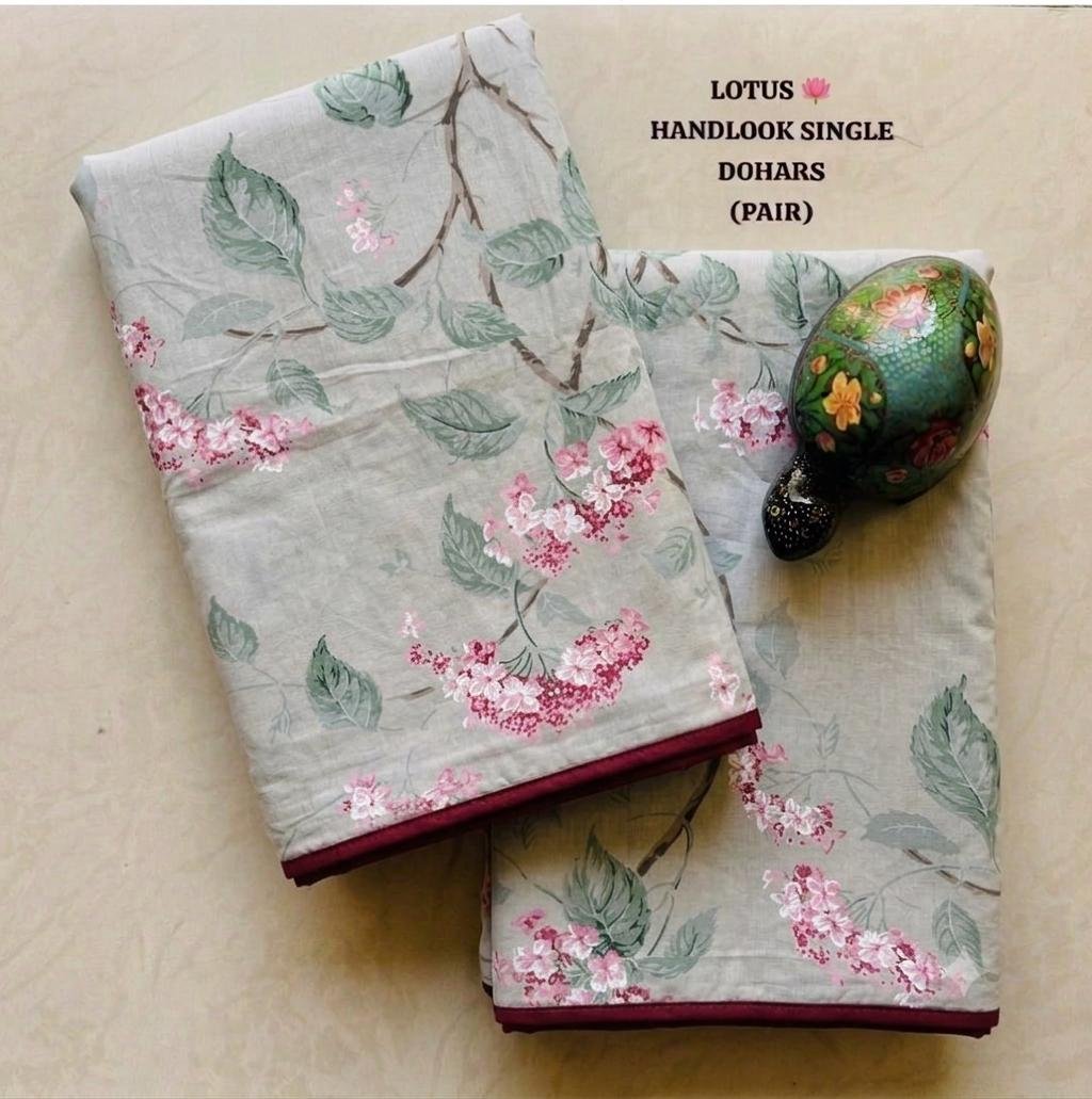 Cotton Printed Single Bed Dohar Set of 2