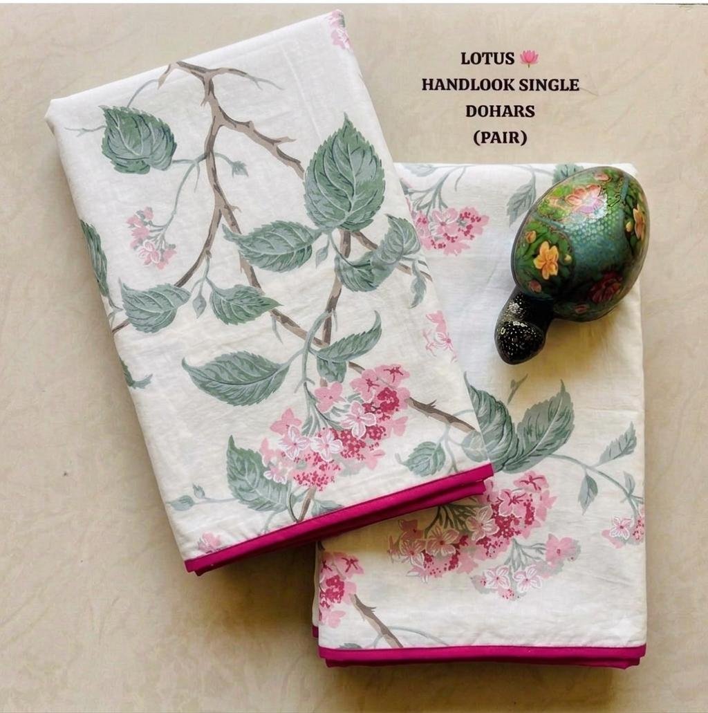 Cotton Printed Single Bed Dohar Set of 2