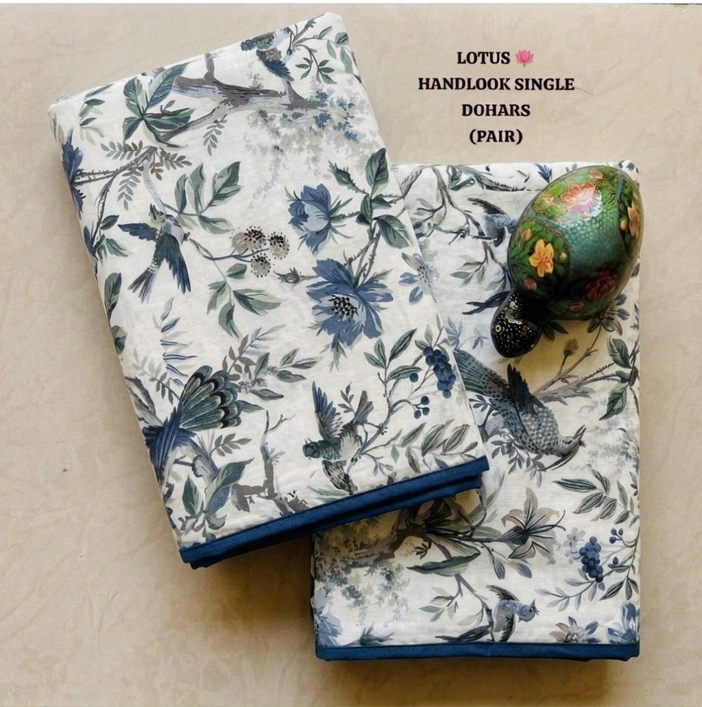 Cotton Printed Single Bed Dohar Set of 2