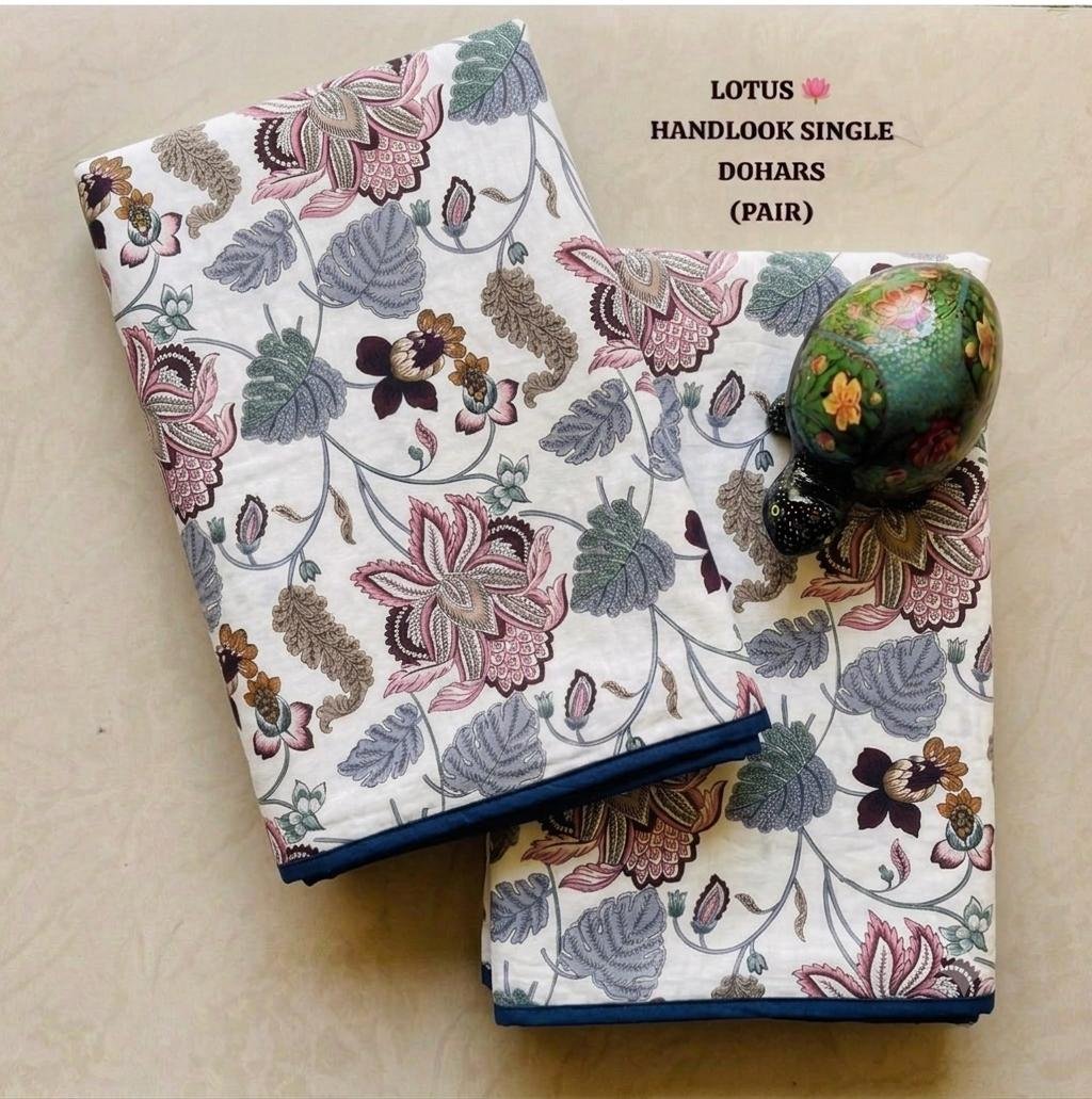 Cotton Printed Single Bed Dohar Set of 2