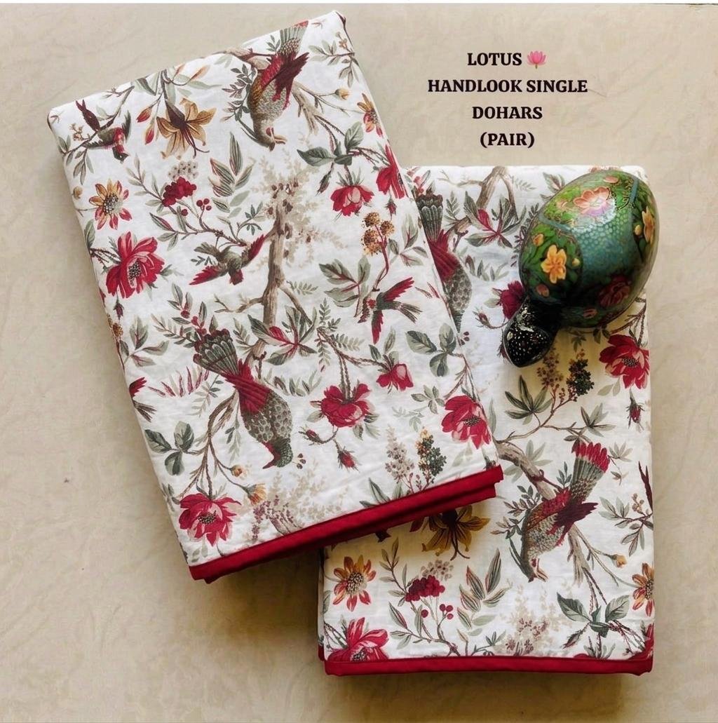 Cotton Printed Single Bed Dohar Set of 2