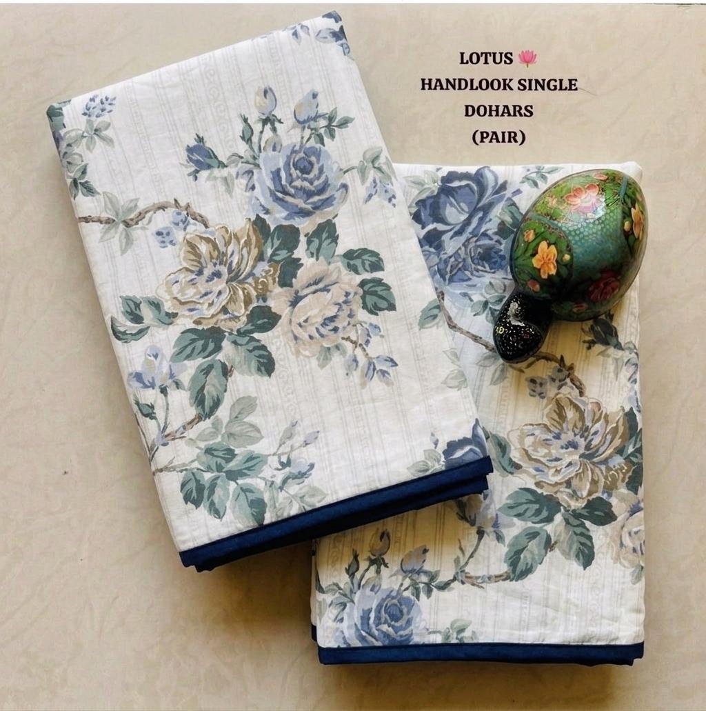Cotton Printed Single Bed Dohar Set of 2