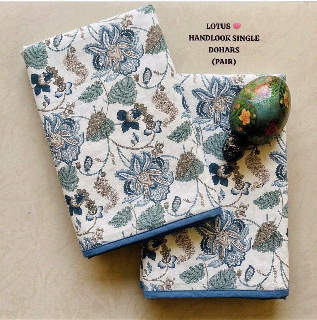 Cotton Printed Single Bed Dohar Set of 2