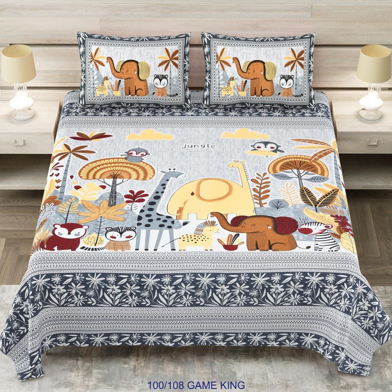 Cotton Viscose Printed Double Bedsheet