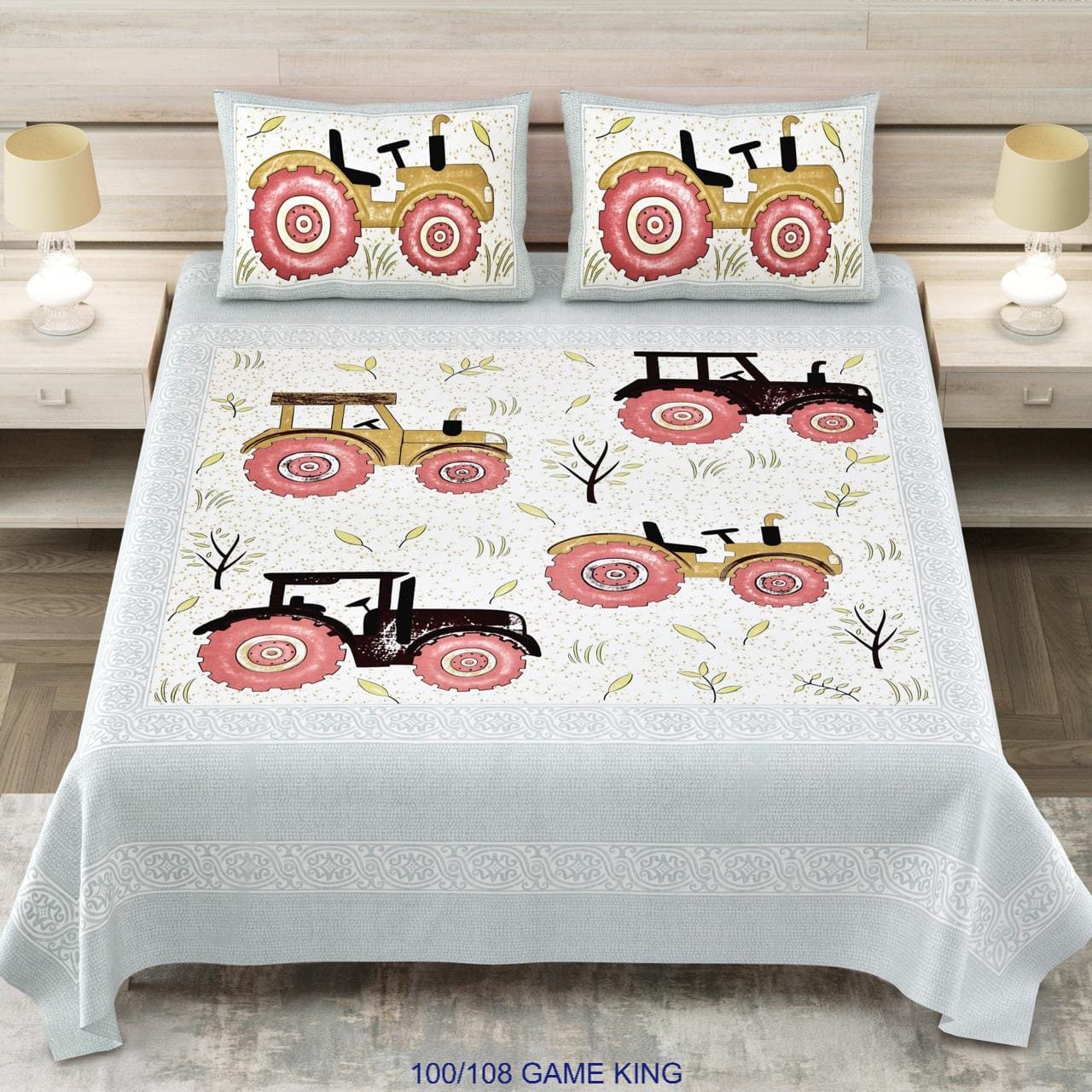 Cotton Viscose Printed Double Bedsheet