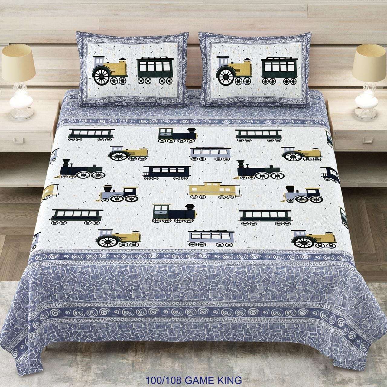 Cotton Viscose Printed Double Bedsheet