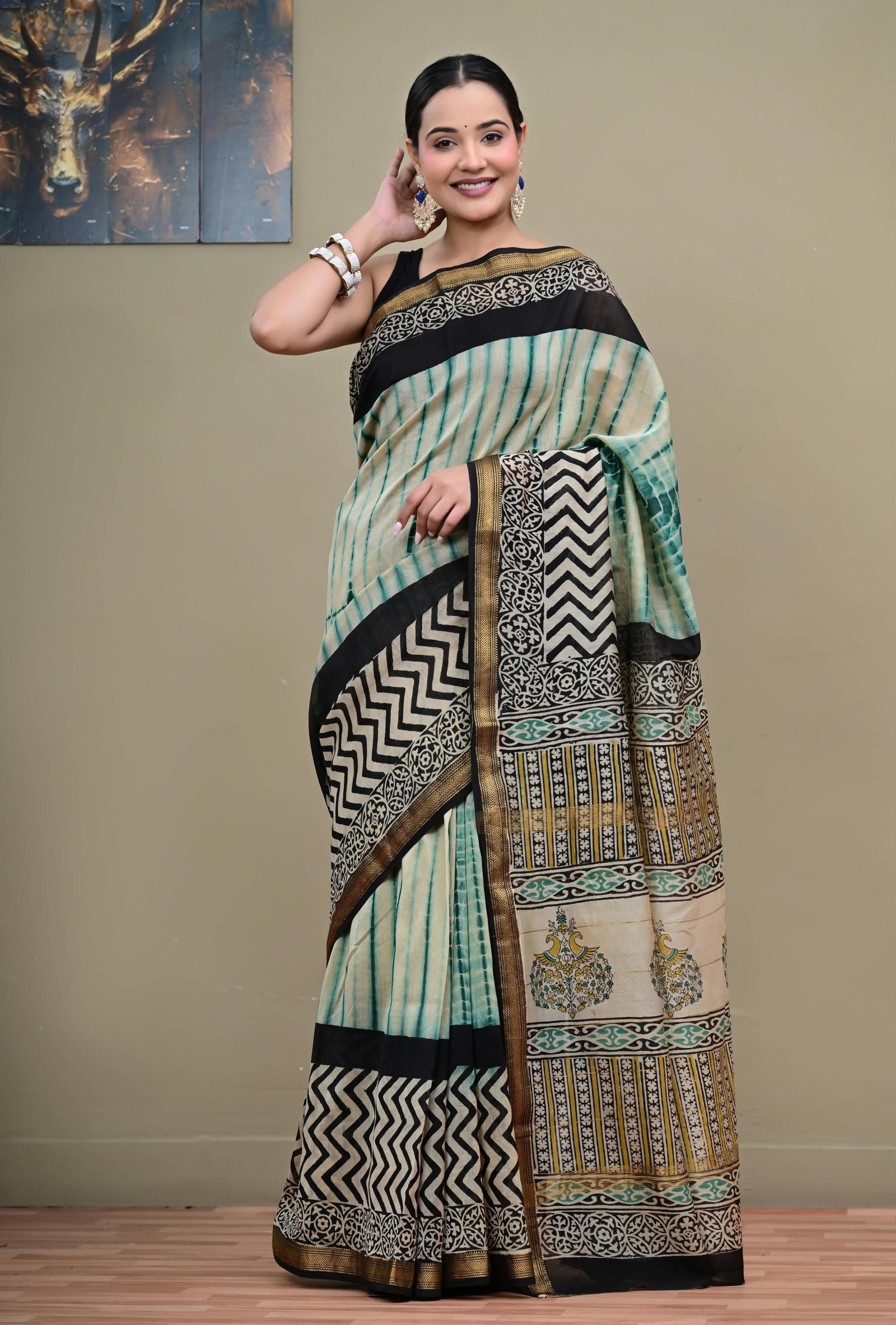 Maheshwari Printed Saree