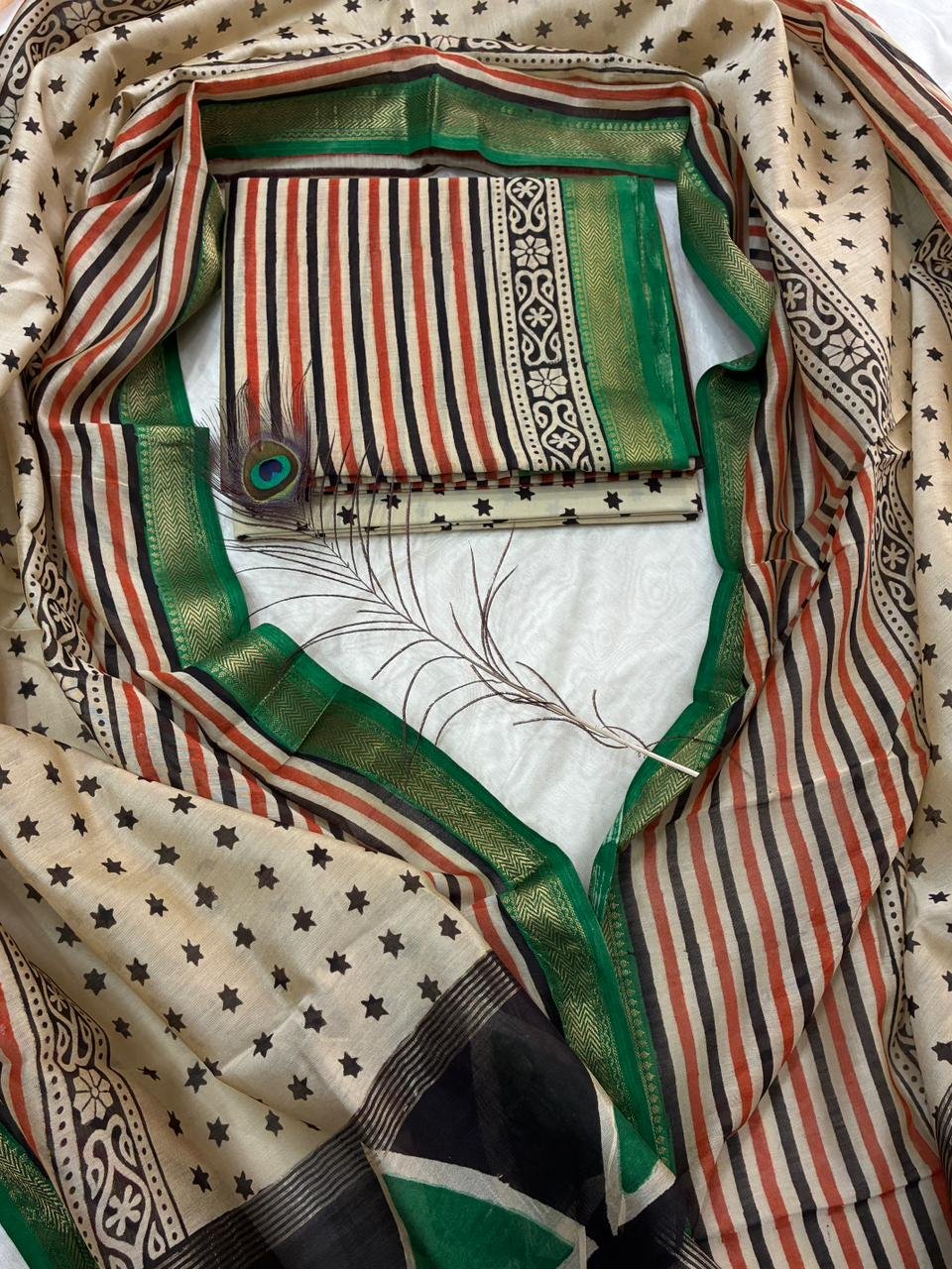 Maheshwari Block Printed Suit