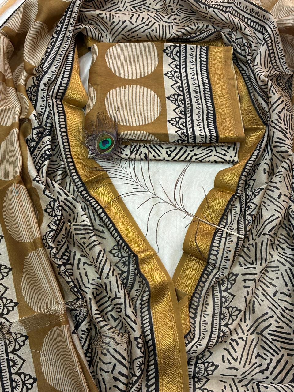Maheshwari Block Printed Suit