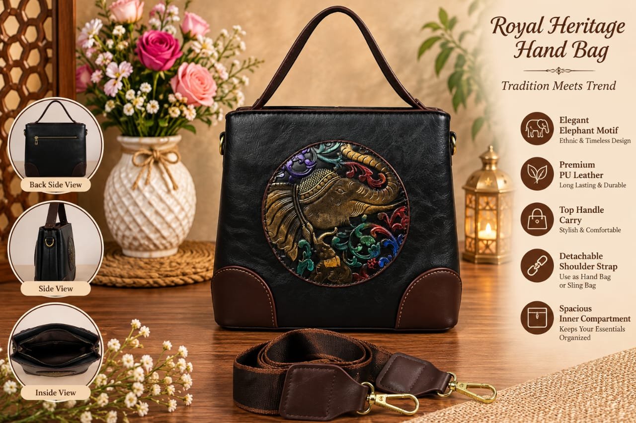 Vintage Leather Crafted Sling Handbag