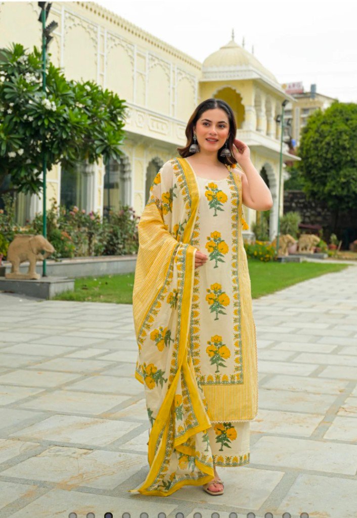 Cotton Printed Stitched Suit Set
