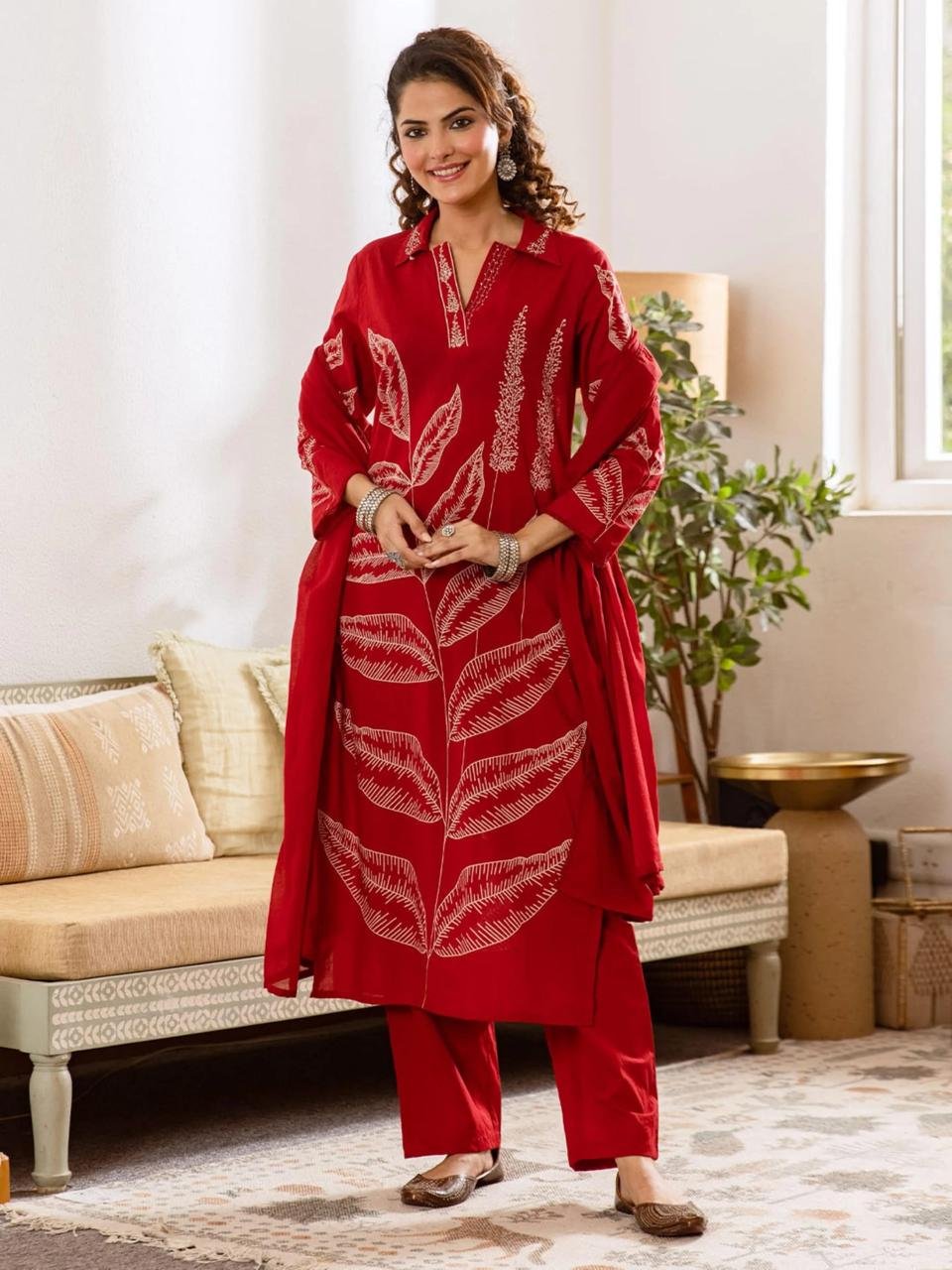 Cotton Printed Stitched Suit Set