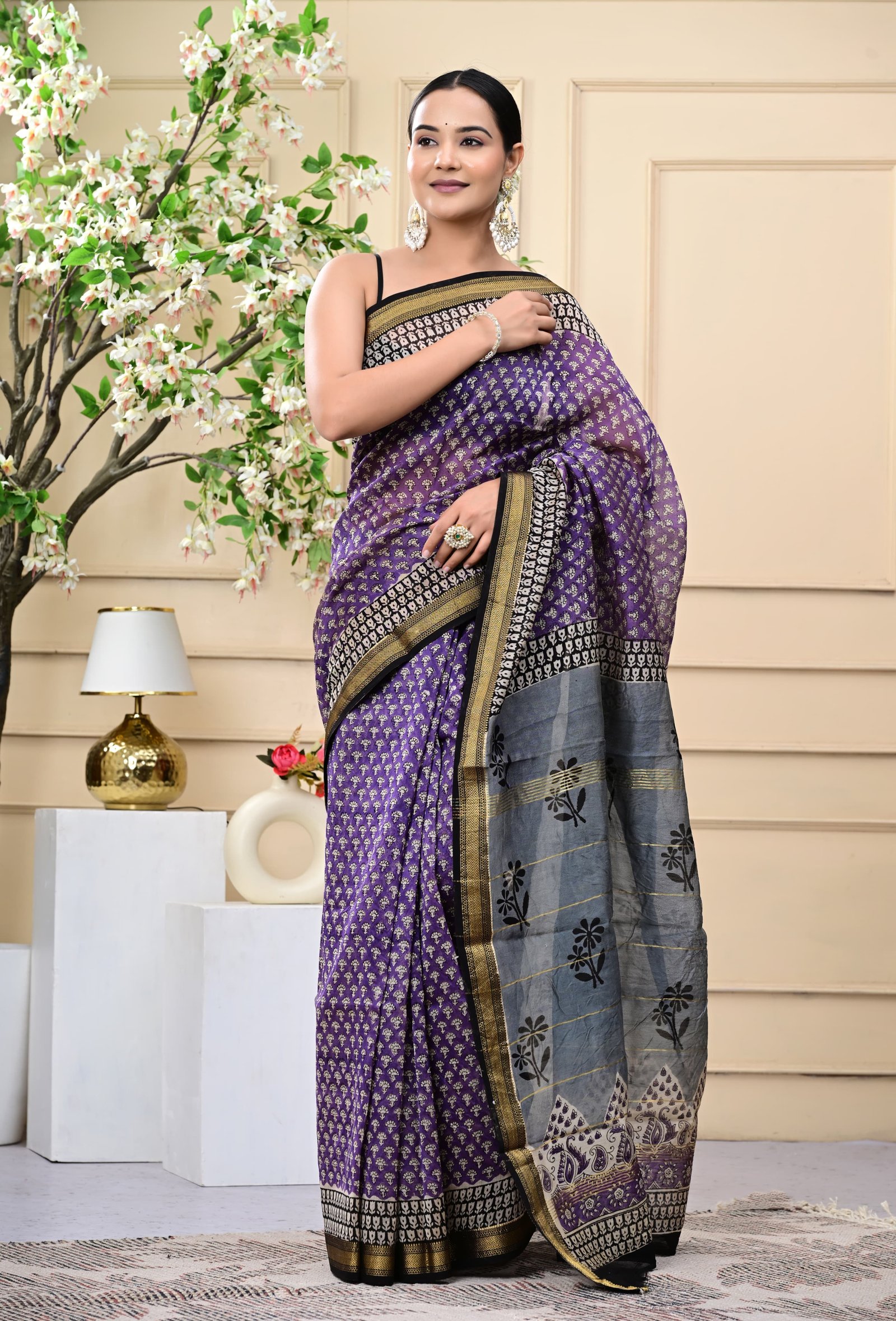 Maheshwari Printed Saree