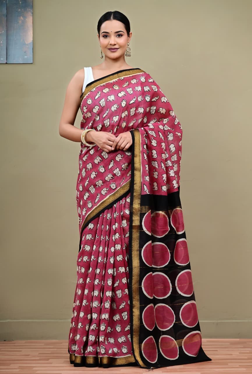 Maheshwari Printed Saree