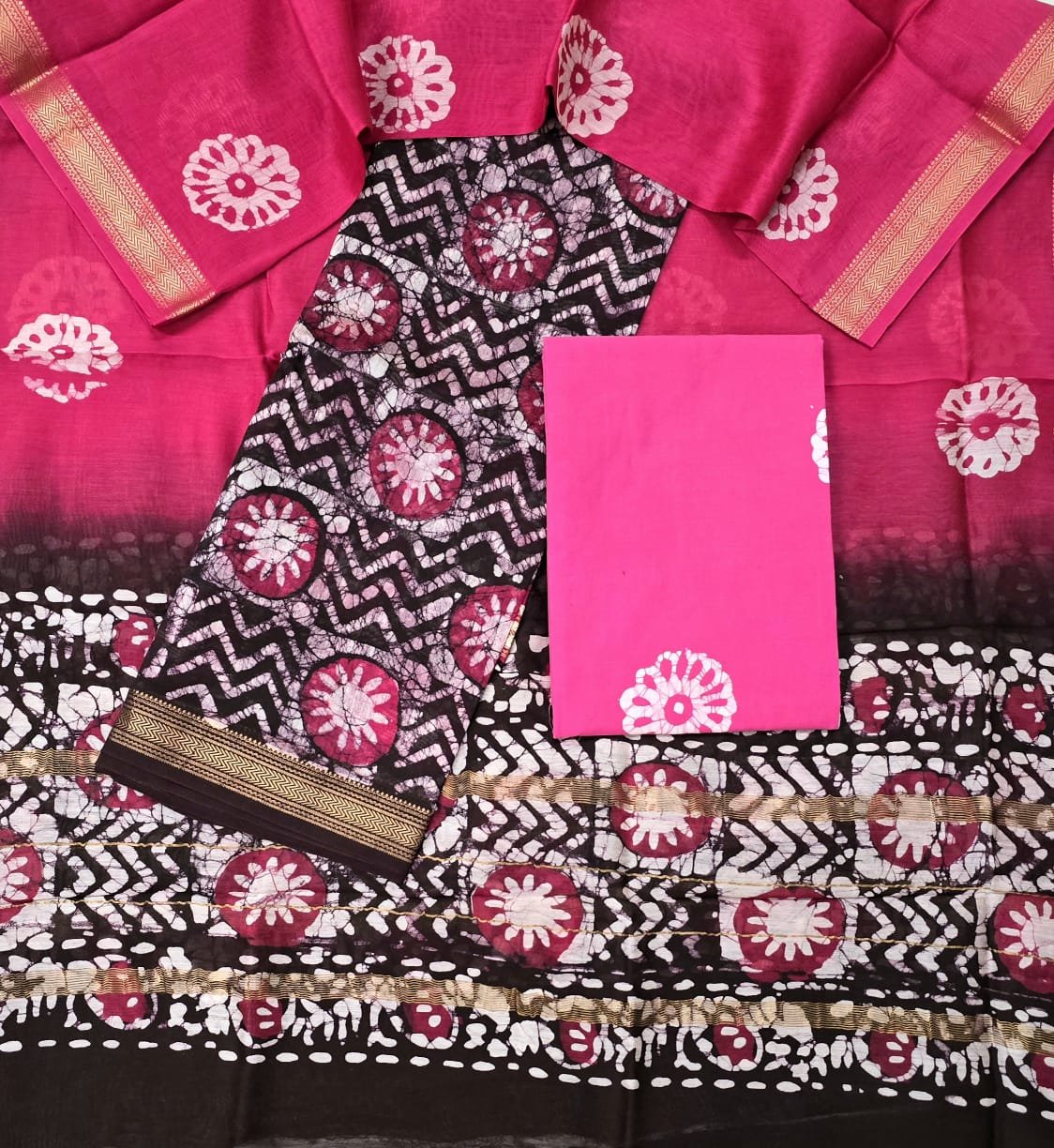 Maheshwari Block Printed Suit