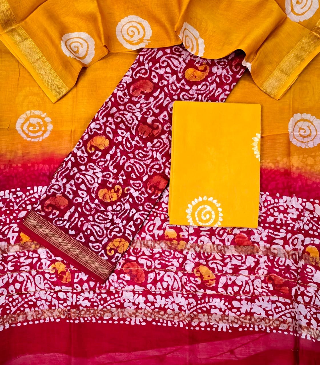 Maheshwari Block Printed Suit