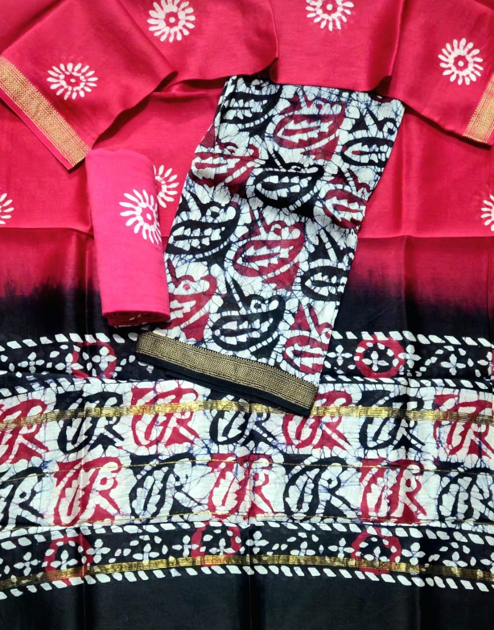 Maheshwari Block Printed Suit