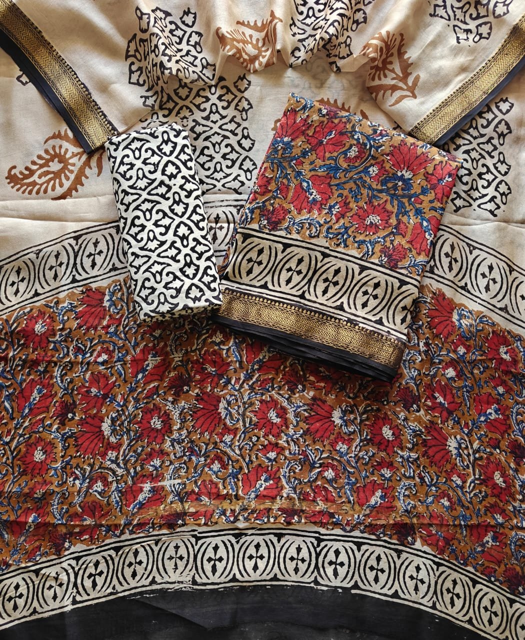 Maheshwari Block Printed Suit