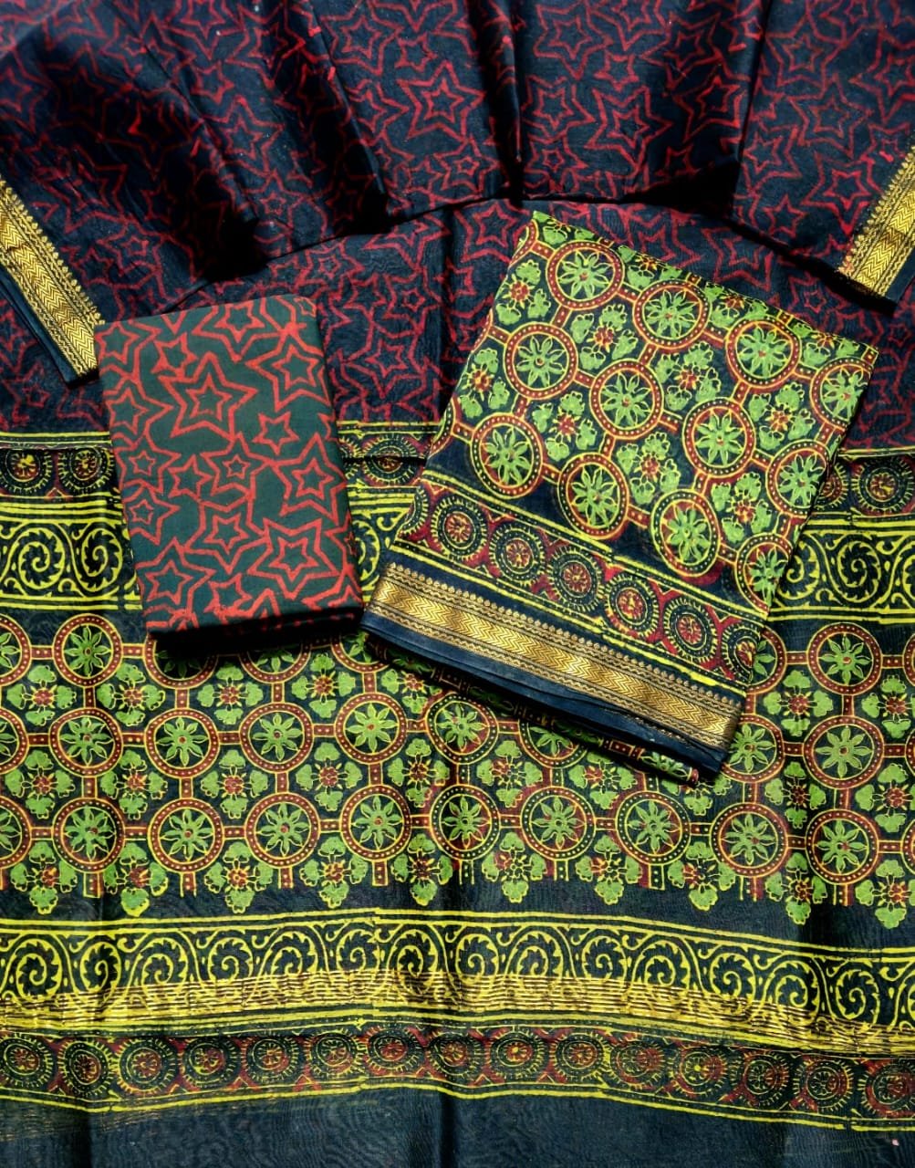 Maheshwari Block Printed Suit