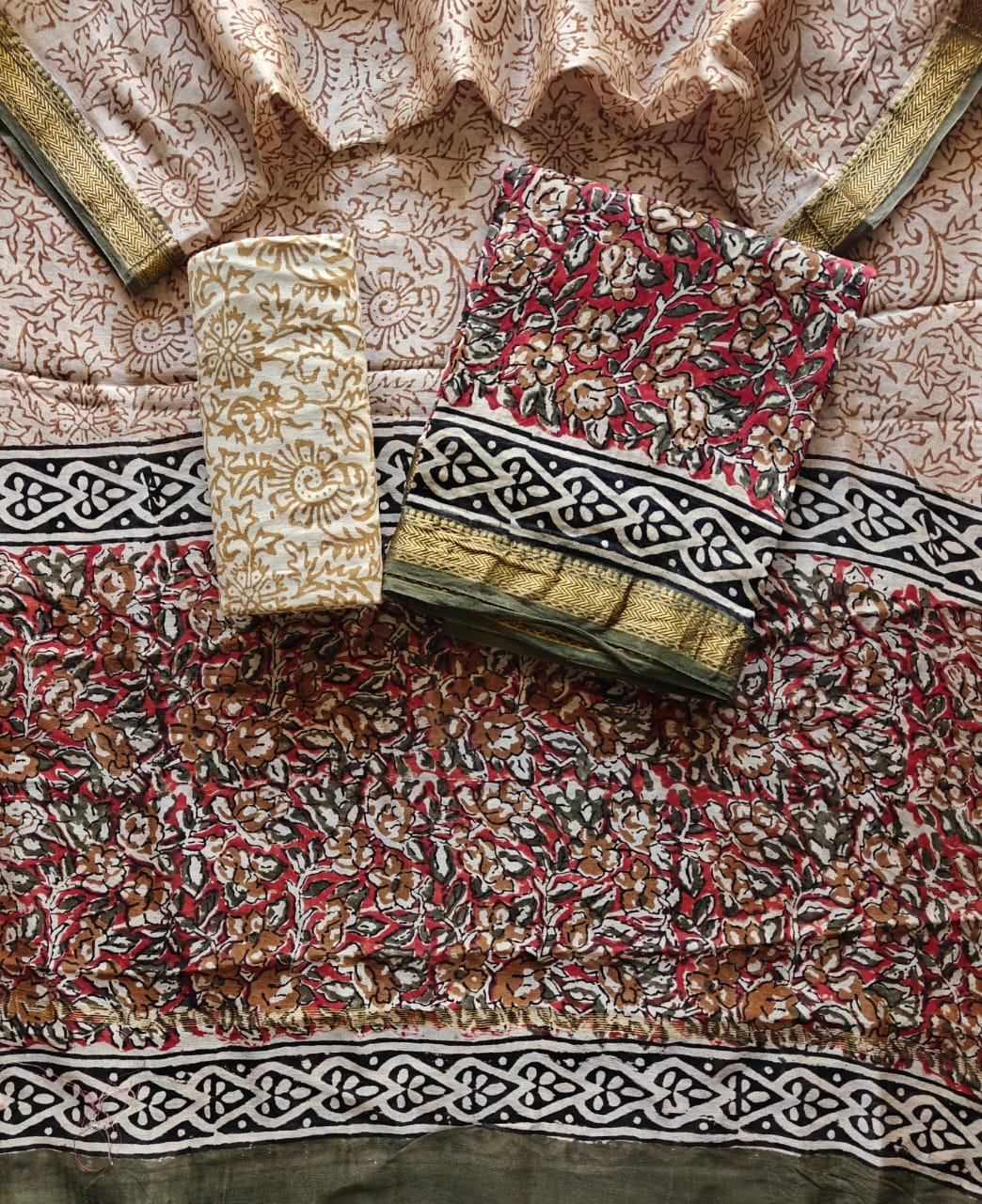 Maheshwari Block Printed Suit