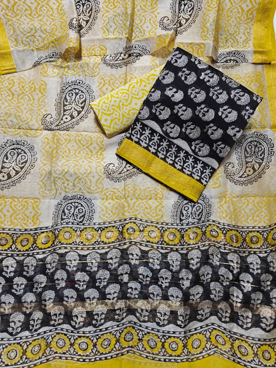 Maheshwari Block Printed Suit