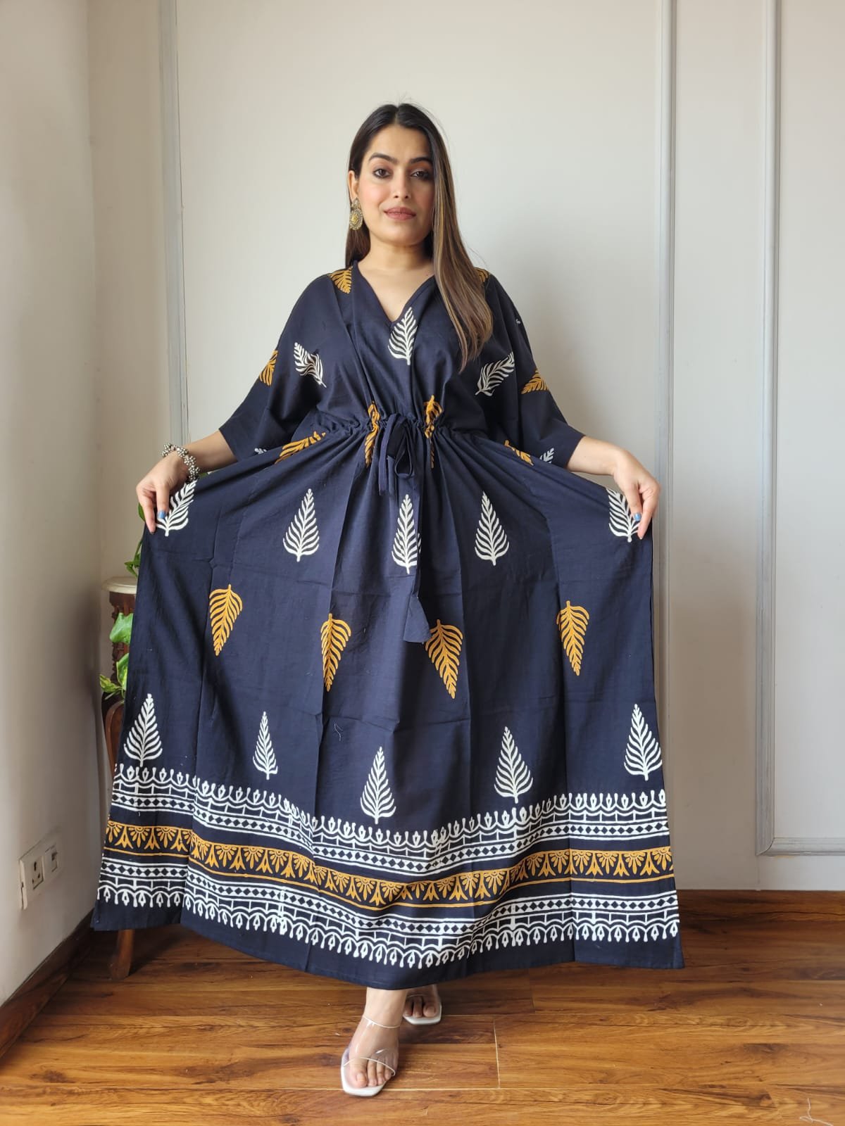 Cotton Printed Long Kaftan