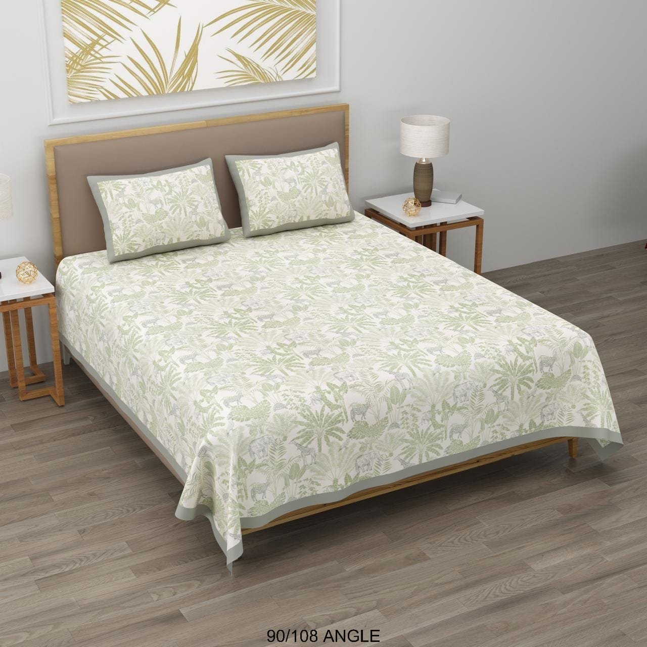 Cotton Viscose Printed Double Bedsheet