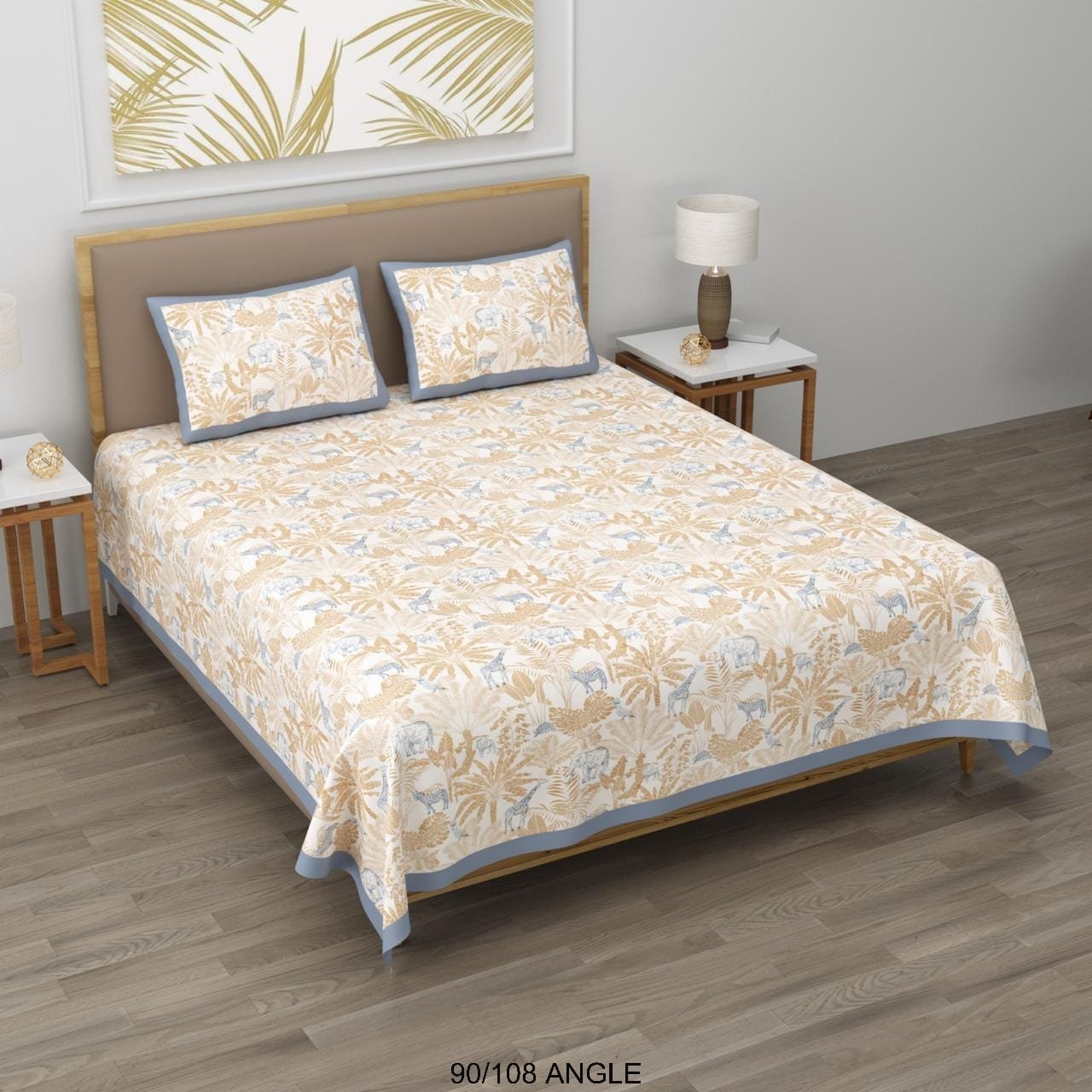 Cotton Viscose Printed Double Bedsheet