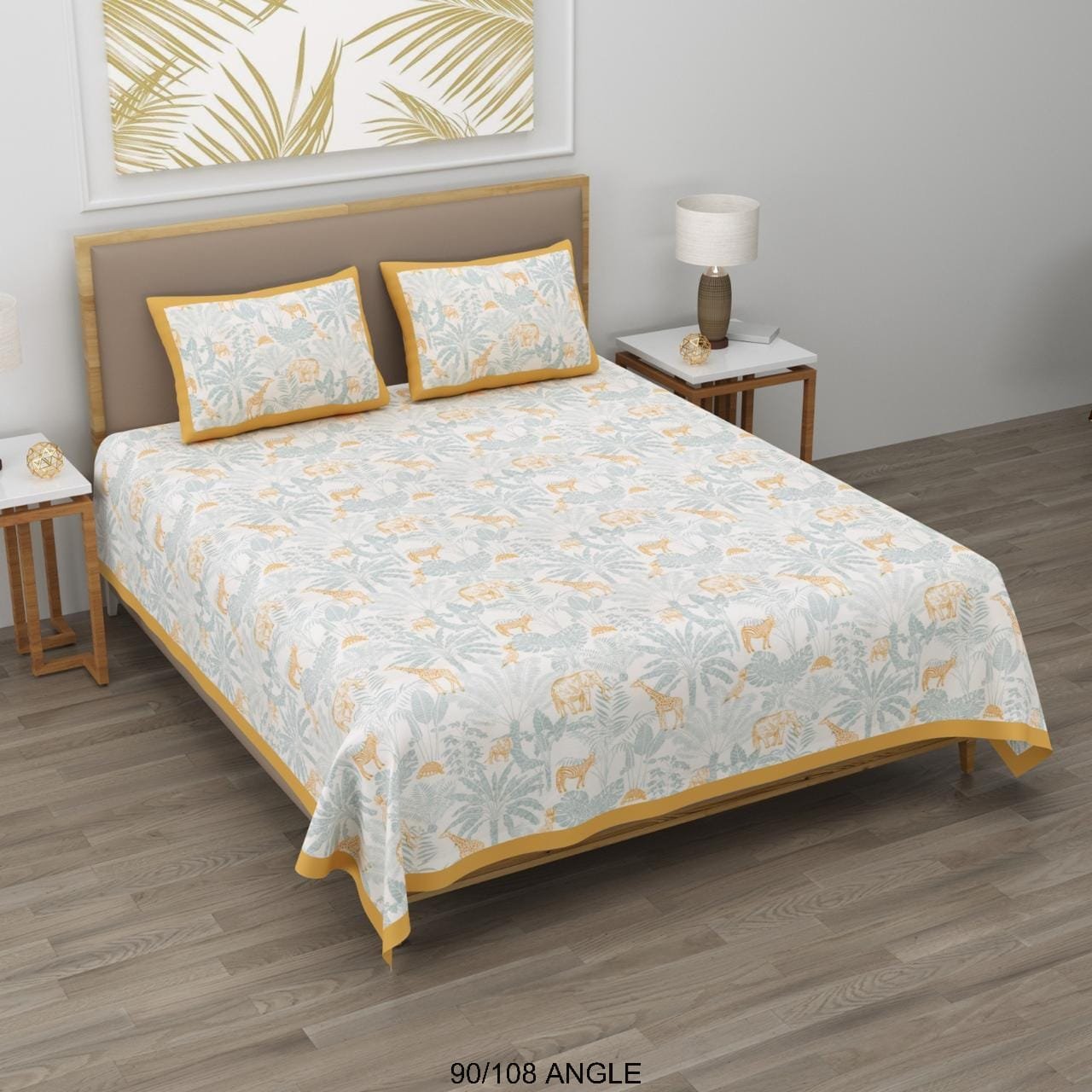Cotton Viscose Printed Double Bedsheet