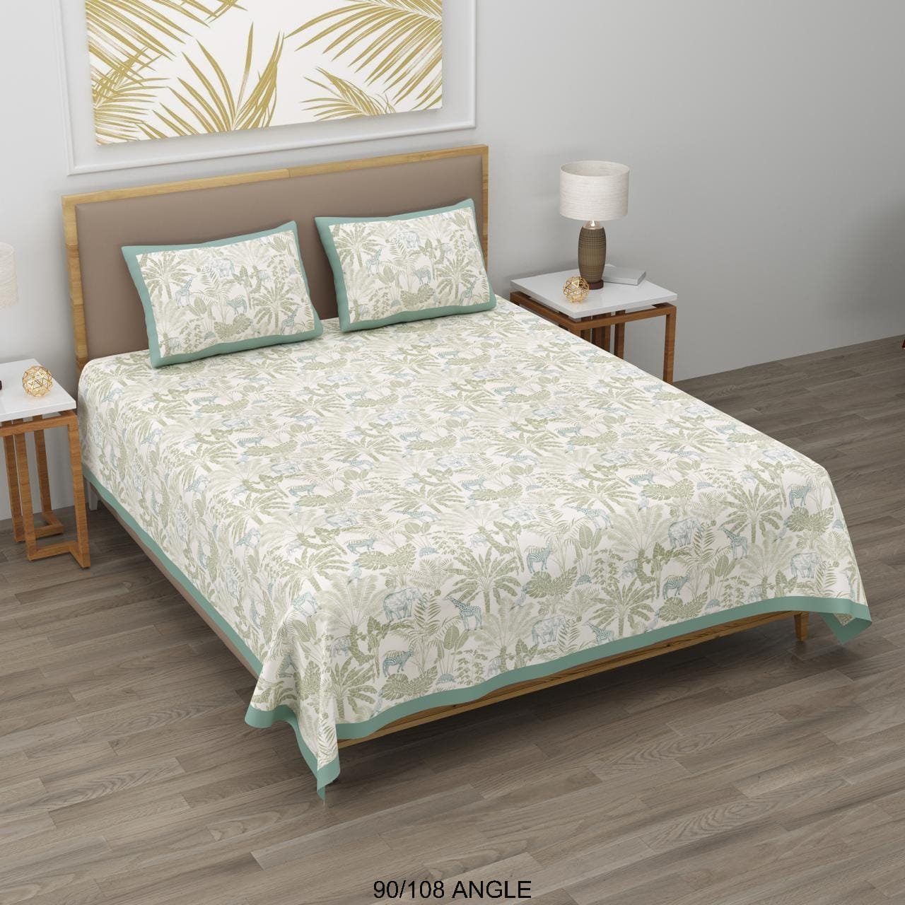 Cotton Viscose Printed Double Bedsheet