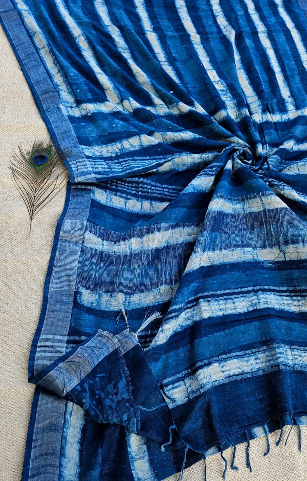 Cotton Linen Printed Saree