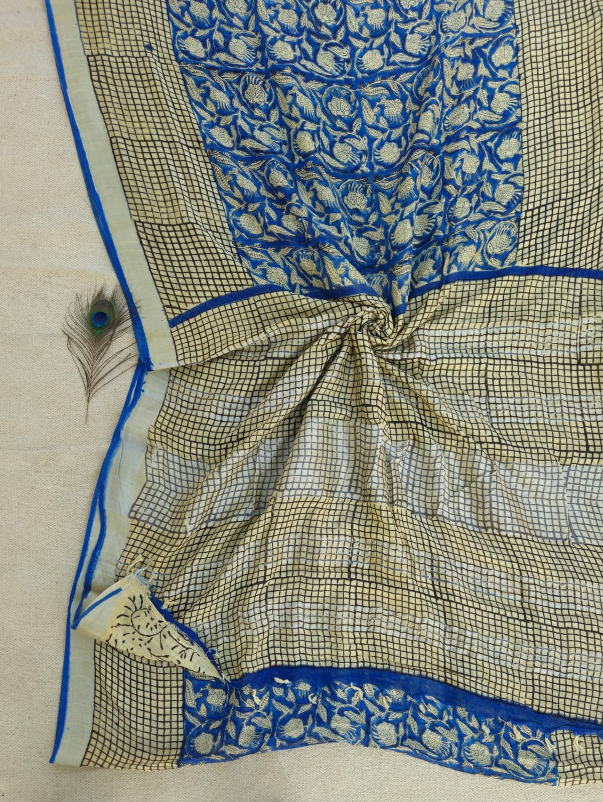 Cotton Linen Printed Saree