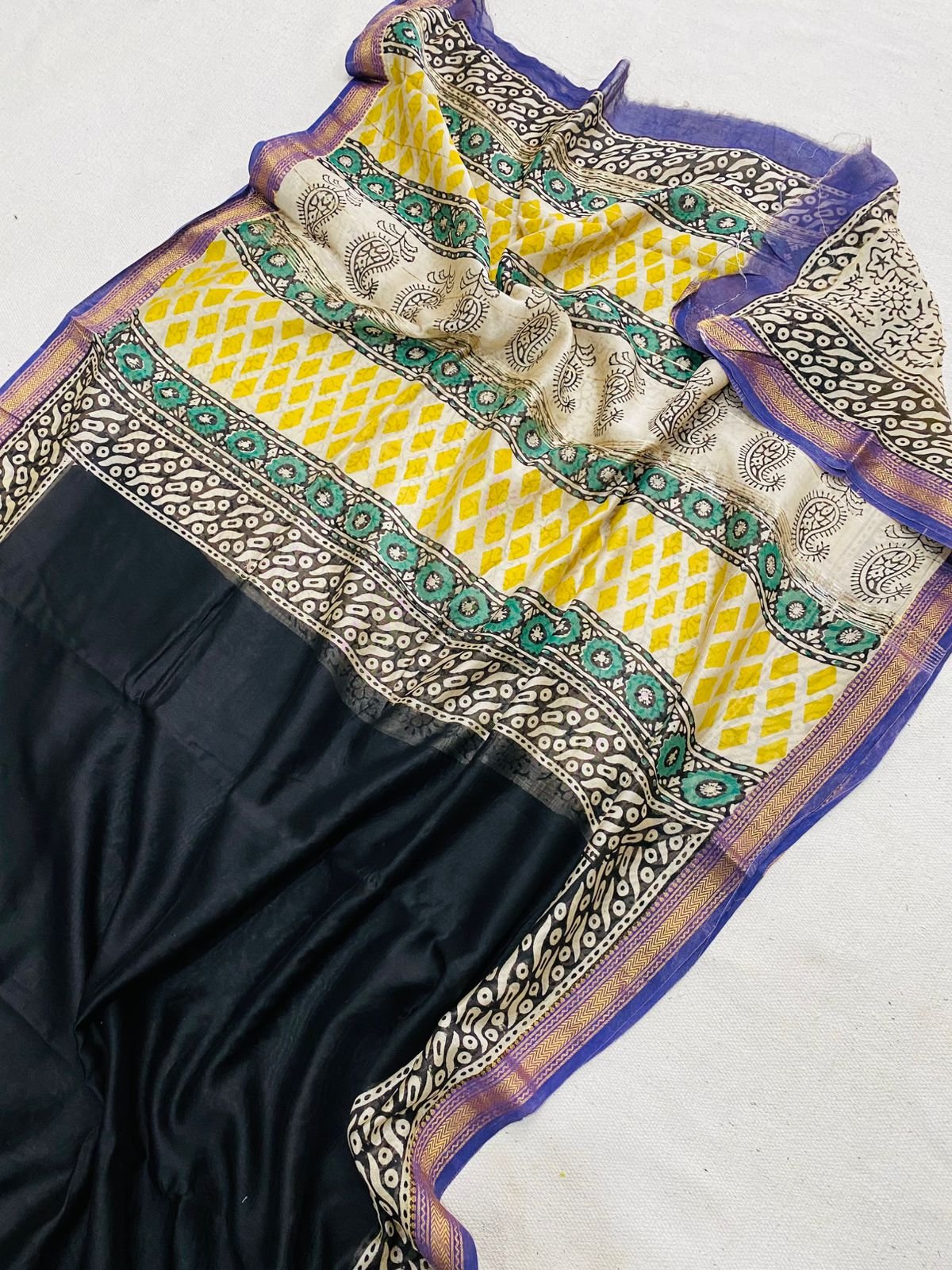 Maheshwari Hand Block Printed Saree