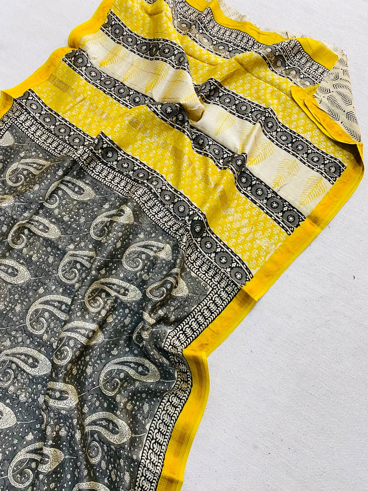 Maheshwari Hand Block Printed Saree