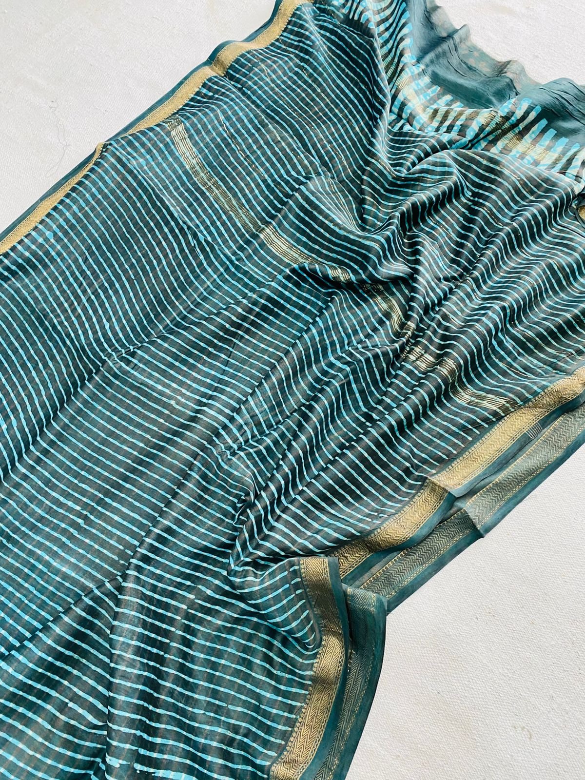 Maheshwari Hand Block Printed Saree
