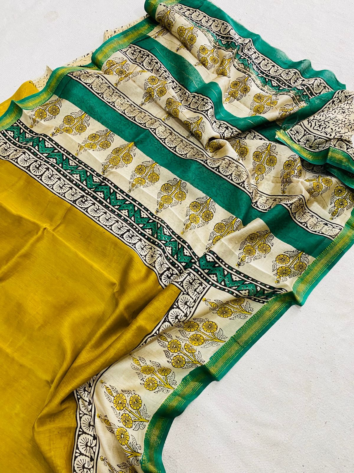 Maheshwari Hand Block Printed Saree