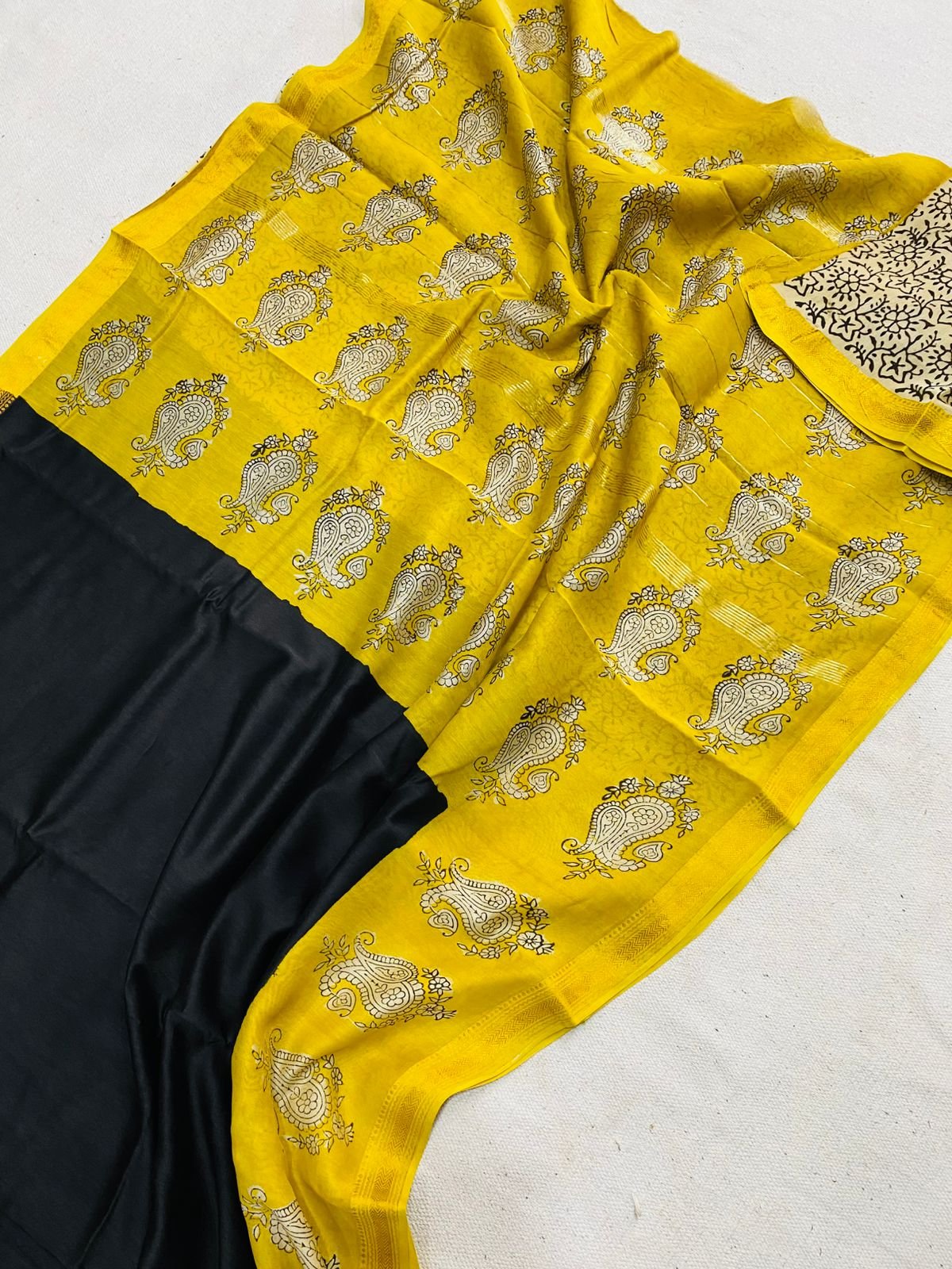 Maheshwari Hand Block Printed Saree